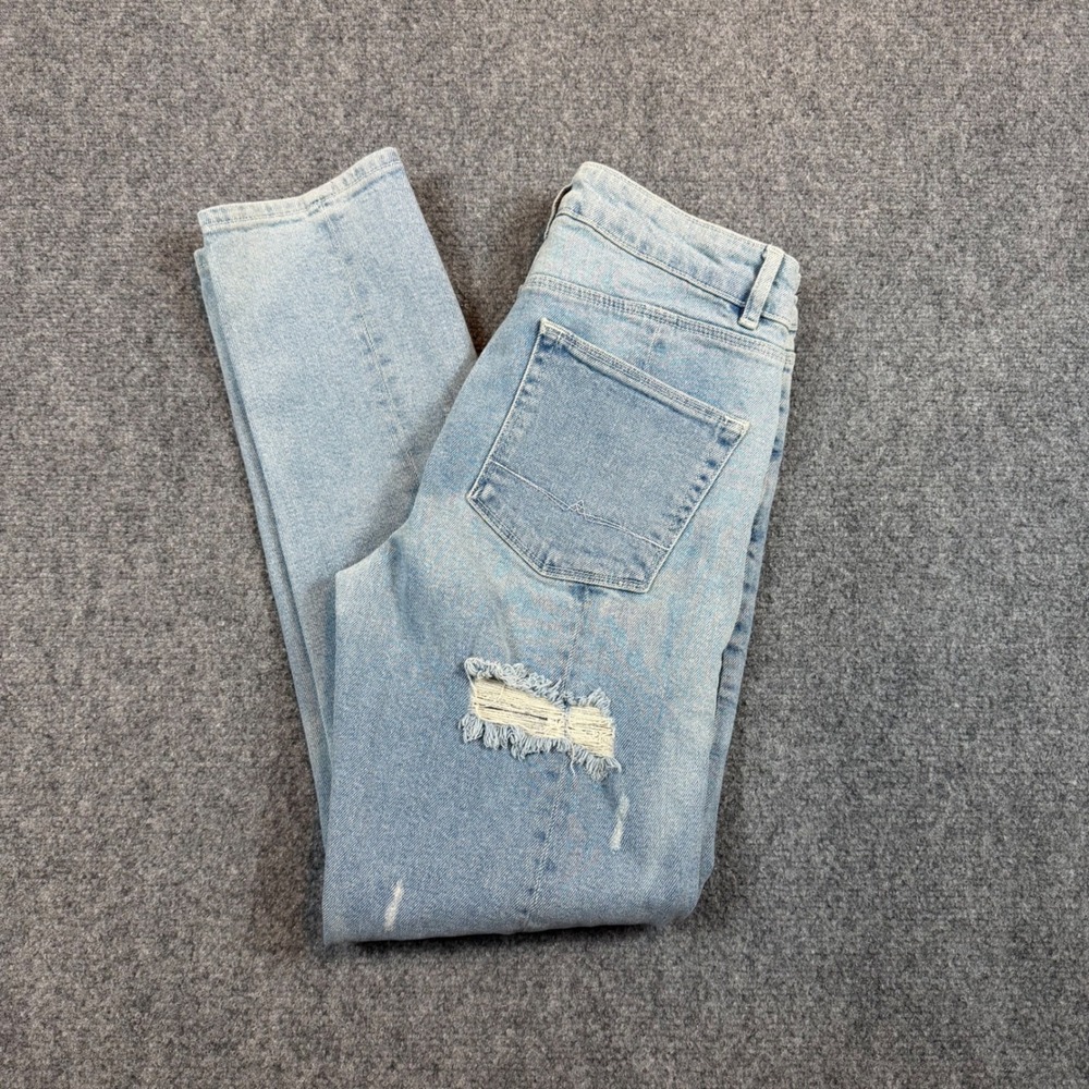 ASOS Distressed Streeatwear Grunge Skater  Y2K Light Wash Slim Jeans 30x30 Denim